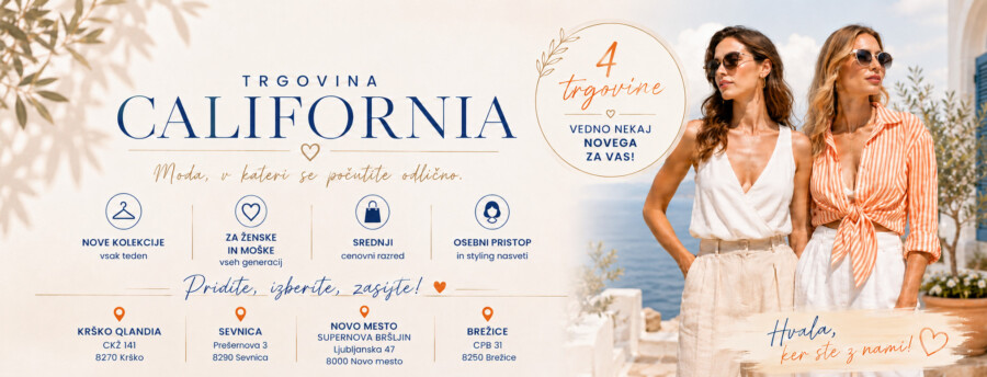 Trgovina California Poletje 2026